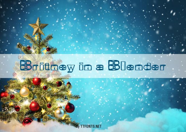 Britney in a Blender example